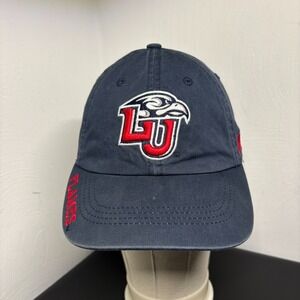 Liberty University Baseball Cap LU Flames Navy Blue Strapback Hat Unisex Adult